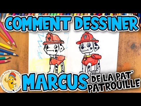 Comment dessiner MARCUS de la PatPatrouille
