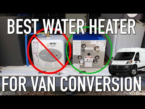 Best Water Heater For Van Conversion - Camco Kuuma Coolant & Electric Free Hot Water in Promaster