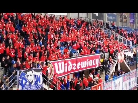 "Wpuście kibiców Gliwice wpuście kibiców " - kibice Widzewa w Gliwicach | 10.10.2022