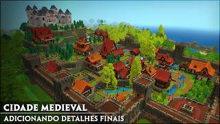 Eu Construí um CASTELO INCRÍVEL e DECORAÇÕES para Finalizar Minha Cidade Medieval no Hytale