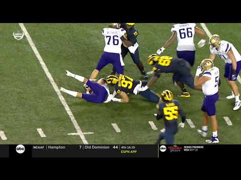 2021-09-11 - NCAAF - Michigan Defense vs. Washington - Every Snap