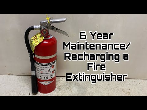 Cách thực hiện bảo trì / sạc lại rơ moóc bình chữa cháy 6 năm
