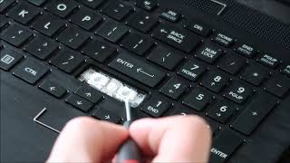 How To Fix Key Toshiba Laptop - Replace Keyboard Large Key Enter, Space, Shift, Enter, Backspace