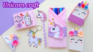 DIY Unicorn paper craft / How to make unicorn scho