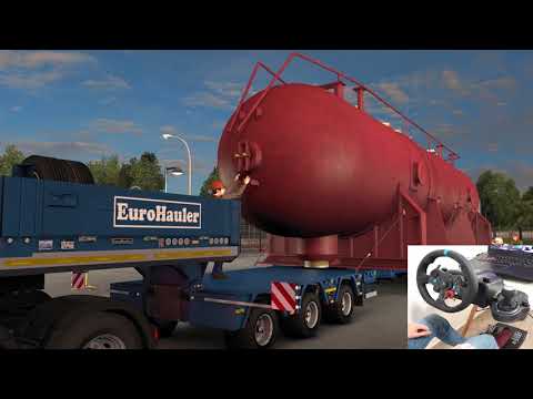 Scana S - Transporting a 70t heat exchanger  I Euro Truck Simulator 2 I Logitech g29 POV + Shifter