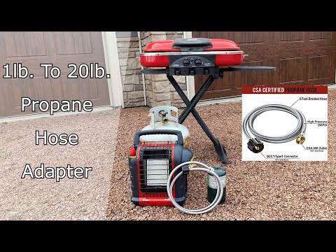 PatioGem 1lb to 20lb Propane Hose Adapter | Weber/Coleman/Blackstone Grill/Buddy Heater