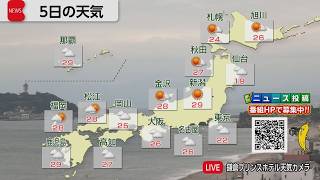 6月5日の天気