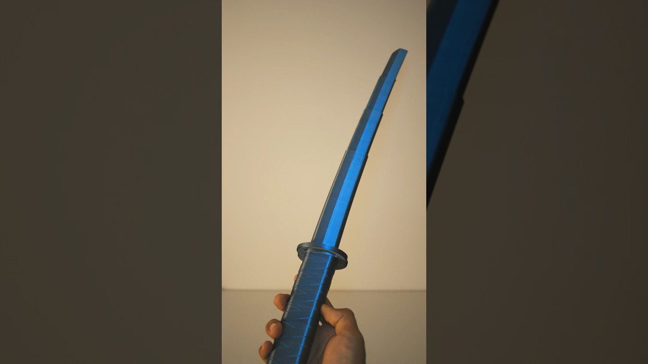 3D-Printed Collapsing Katana. #3dprinting #katana #shorts