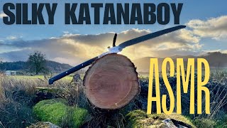 Silky Katanaboy VS 20 Inch Oak Log | ASMR | 4K