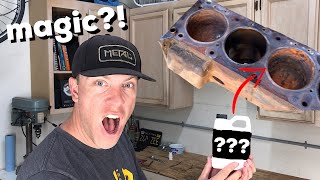 How to free a stuck piston from an engine block. EP4