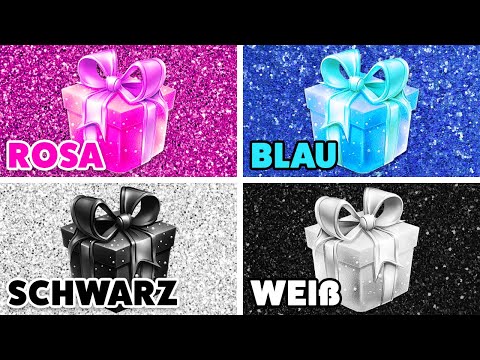 🎁 Wähle dein GESCHENK...! 🖤🤍🎀💙 Rosa, Blau, Schwarz, Weiß? Bist du eine glückliche Person?🌈