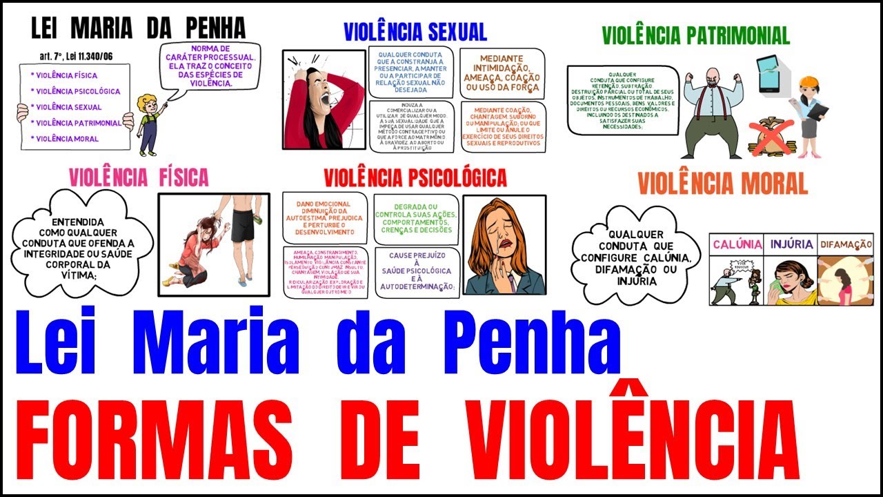 FORMAS DE VIOLÊNCIA - LEI MARIA DA PENHA (LEI Nº 11.340/2006)