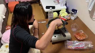 マイコンロで焼きそばを焼くだけの動画！