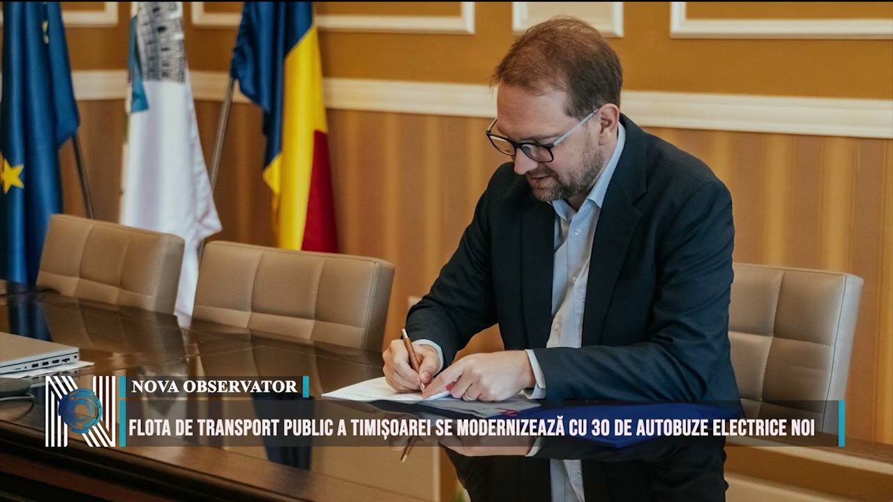 Flota de transport public a Timișoarei se modernizează cu 30 de autobuze electrice noi