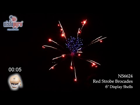 NS6624 - 6" Red Strobe Brocades