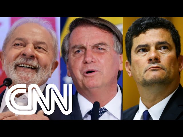 Datafolha: Lula tem 48% das intenções de votos; Bolsonaro, 22%, e Moro, 9% | CNN 360º