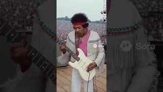 Jimi Hendrix Wild Guitar Rift Woodstock 1969