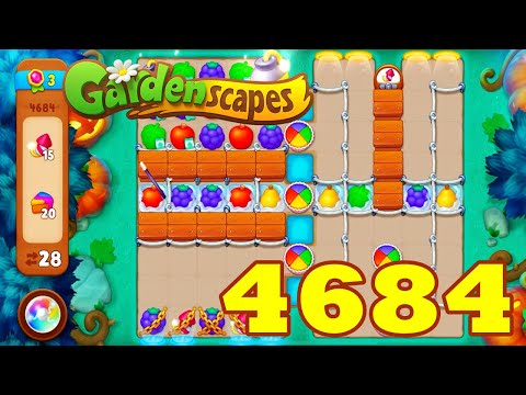 Gardenscapes Level 4684 HD Walkthrough | 3 - match game | gameplay | android | ios | GameGo Game