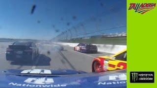 In-car: Dale Jr. narrowly misses 'Big One'