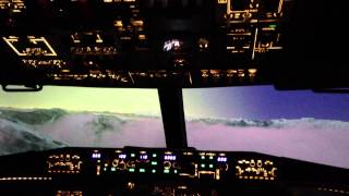 preview picture of video 'Cloud surfing in the B737-800 simulator'