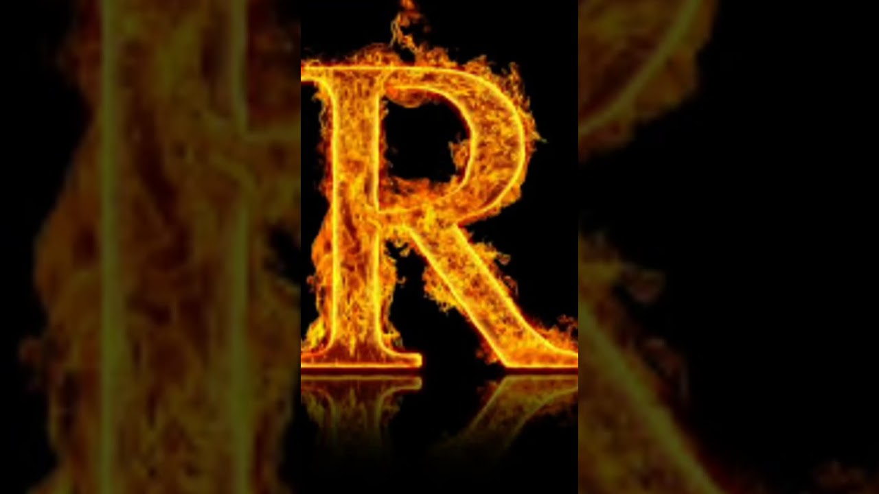 Premium Photo | Fire alphabet letter R isolated on black background.