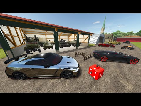 Mud Race Winner Gets Random Barns Full of Cars | Farming Simulator 25