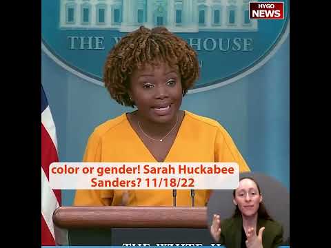 WH great pride on identity: color, gender, women but without mentioning Sarah Huckabee Sanders