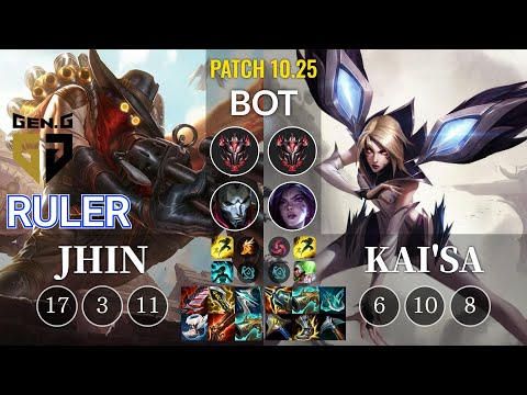 GEN Ruler Jhin vs Kai'Sa Bot - KR Patch 10.25