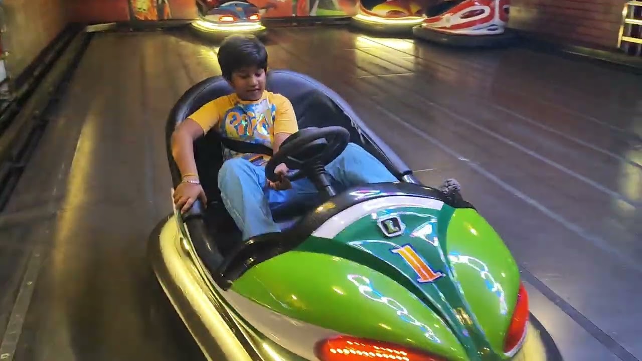 My little hero riding jumper car🚗