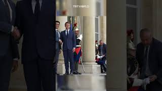 Download lagu Guardsman collapses as Macron greets Madagascar’s Rajoelina mp3