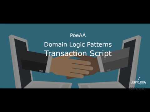 Transaction Script C# / Domain Logic Patterns / PoeAA