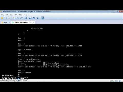 Juniper VLAN tagging Basic Configuration.