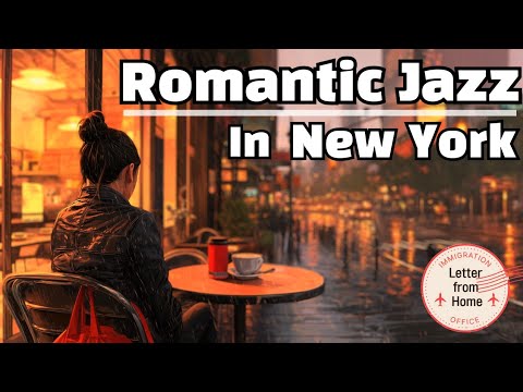 Rainy day Jazz in a New York Cafe | Cozy & Warm music for lonely rainy day. Smooth Piano