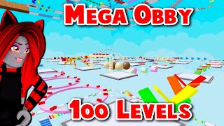 Completing 100 LEVELS In MEGA EASY OBBY! (Roblox)
