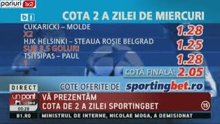 Biletul in cota 2 Sportingbet Fotbal + Tenis = PROFIT!