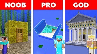 Download lagu Minecraft NOOB vs PRO vs GOD: UNDERWATER BASE BUILD CHALLENGE in Minecraft / Animation mp3