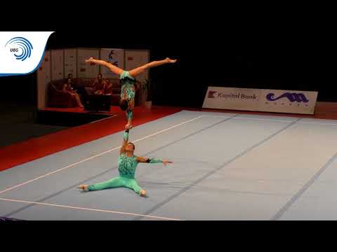 Khrystyna LYTVYNETS & Vladyslav OSTAPENKO (UKR) – 2015 Acro Euro junior bronze medallists Balance