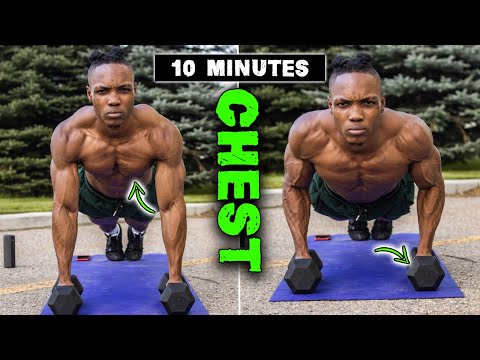 10 MINUTE LIGHTWEIGHT DUMBBELL CHEST WORKOUT | NO BENCH NEEDED!