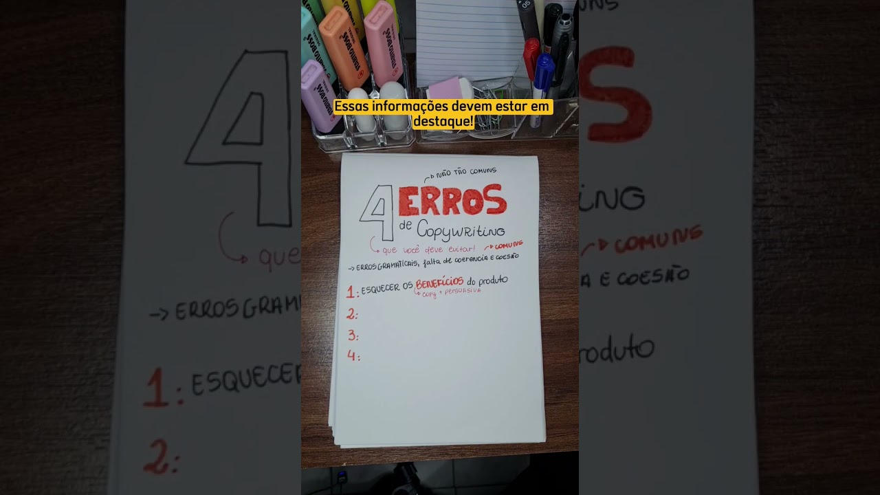 4 Erros de Copywriting que você deve evitar!