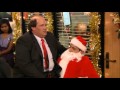 The Office - Christmas episode bloopers - FUNNY! (Steve Carell as Santa :-)
