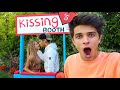 MY LITTLE SISTER OPENED A KISSING BOOTH!!