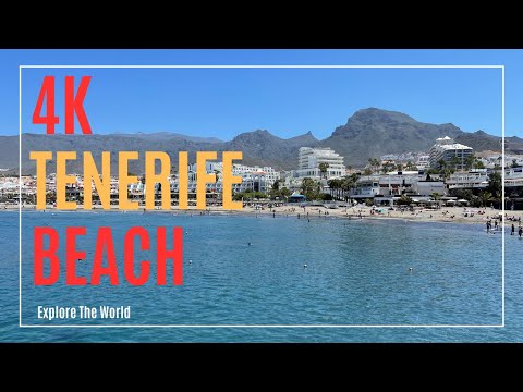 【4K】 Spain Tenerife Beach - Water Sports Acitivities at Playa de Fañabé Beach, Costa Adeje