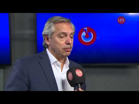 Entrevista con Alberto Fernandez en su visita a la ciudad de Villa María