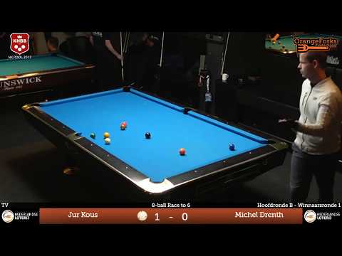 NK 8-ball 2017 | Jur Kous v Michel Drenth | Hoofdronde B