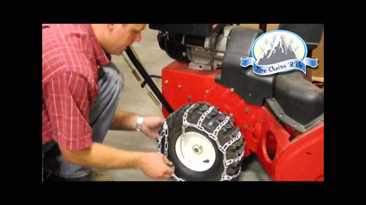 Watch video How to Install Snow Blower Tire Chains Now How to Install Snow Blower Tire Chains