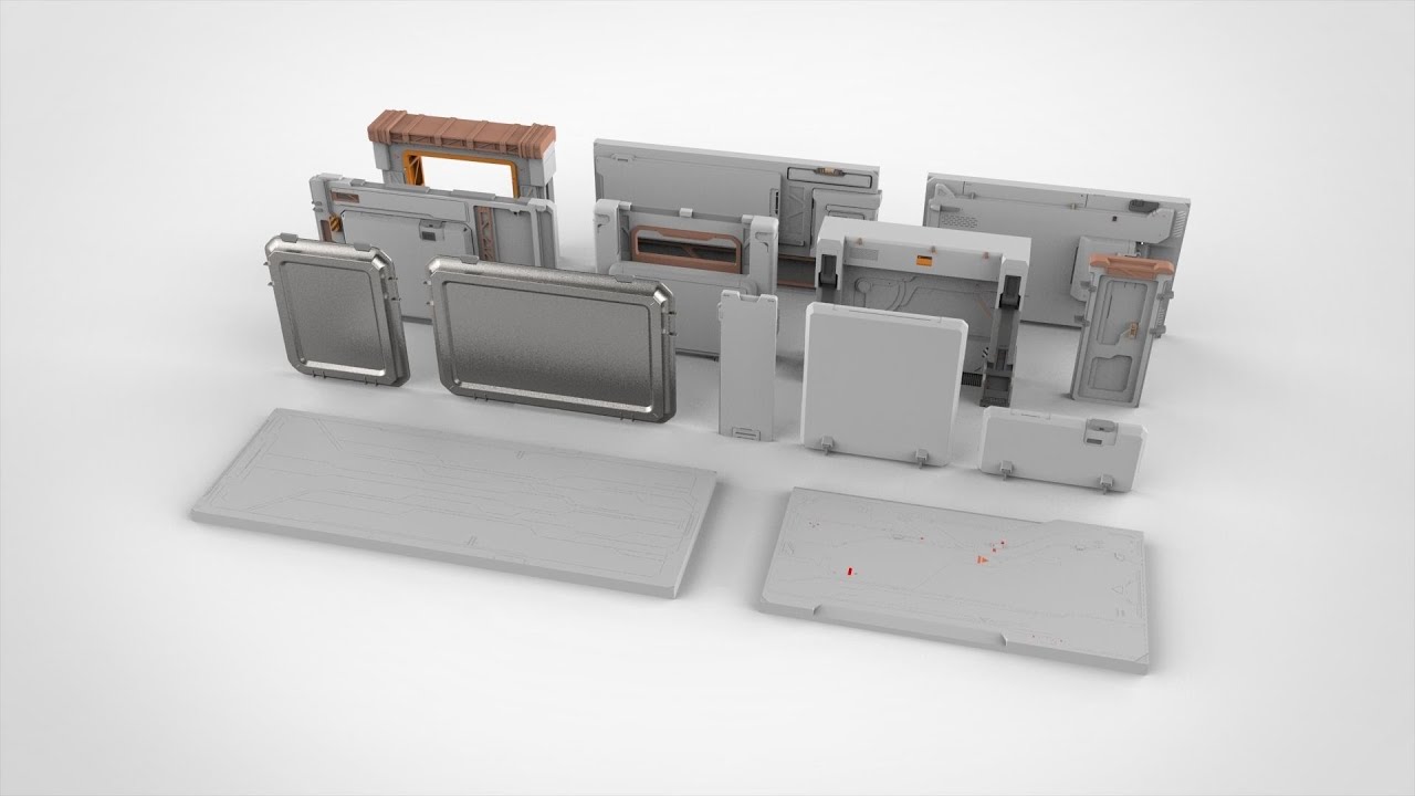 Kitbash de arquitetura de fic&ccedil;&atilde;o cient&iacute;fica 33 Modelo 3D