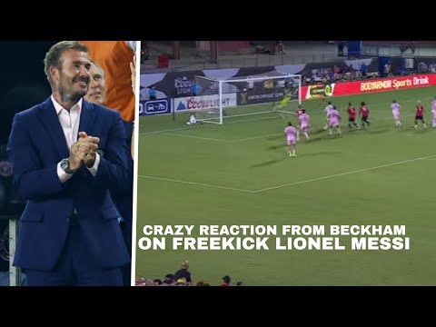 Beckham Reaction On Unbelievable From Freekick Lionel Messi In Match Vs Dallas