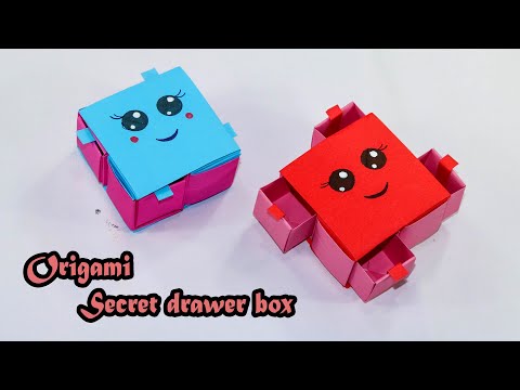 Easy way to make Origami secret drawer box l DIY Secret Stepper Box | Paper Craft | Secret Box