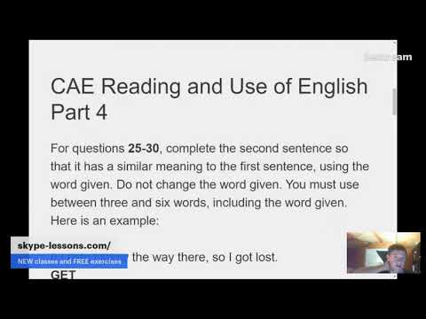 CAE Use of English (part 4)