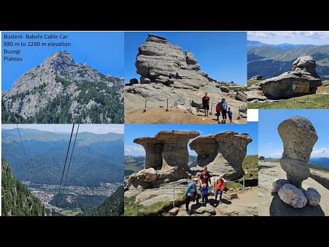 Busteni-Babele cable cari n the Bucegi Mountains, Romania.